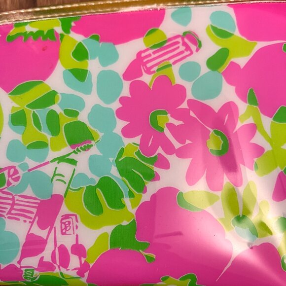 Lilly Pulitzer for Estee Lauder Pink Lemon Floral Makeup/Cosmetic Bag Bundle - Picture 10 of 12